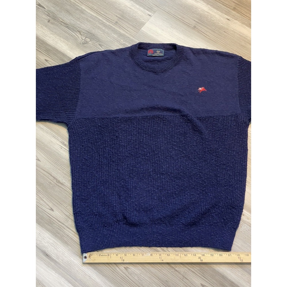90s Mens XL Sweater Blue‎ Pullover Crewneck USA Red Pegasus Preppy Grandpacore